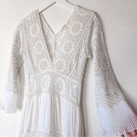 LoveShackFancy Lennon dress bridal gown White Free People Size 6 - Picture 6 of 11